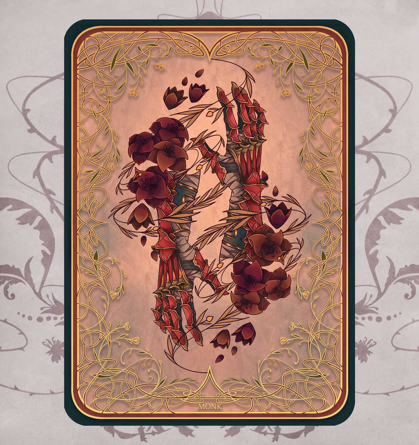 Golden Enchantment: Natural D&D Print - Monk