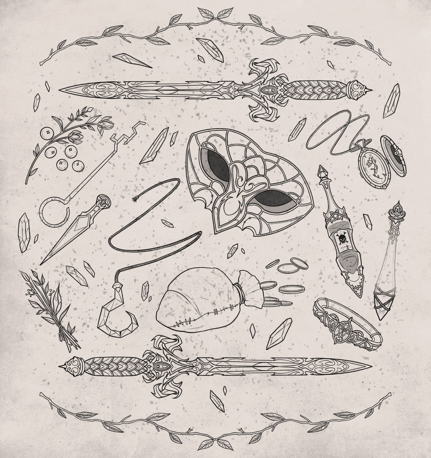 Adventurer's Arsenal: Natural D&D Print - Rogue