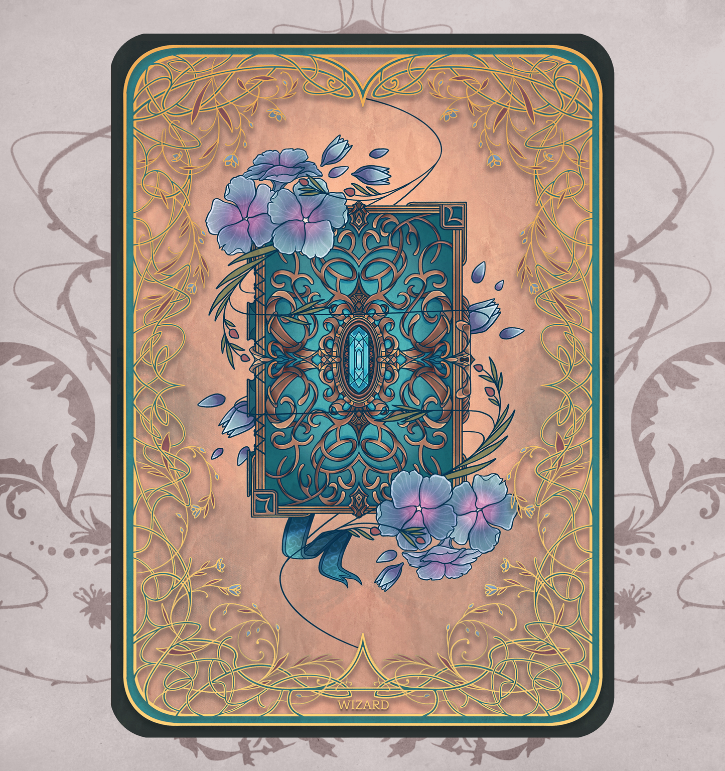 Golden Enchantment: Natural D&D Print - Wizard